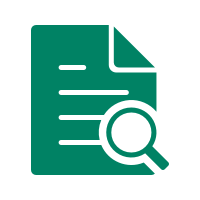 magnifying glass on document icon