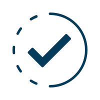 check mark within circle icon