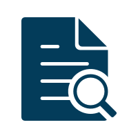magnifying glass on document icon