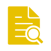 magnifying glass on document icon